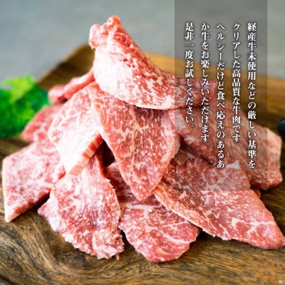 GI認証取得 くまもとあか牛 焼き肉用切り落とし 合計600g(西原村)