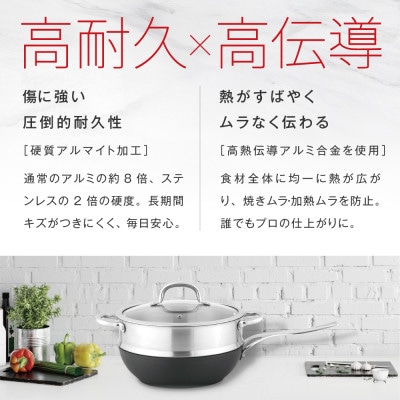 【SESORA by LINKFAIR】26cm aluminum wokpan