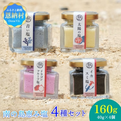 南の島恵み農園 南の島恵み塩4種セット 160g(40g×4個)