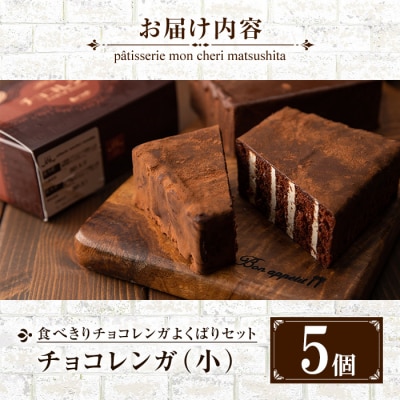 大人気!食べきりチョコレンガ セット(ミニチョコレンガ 5個)ぱりっ!ふわっの新食感 チョコケーキ