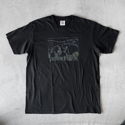 半袖 Tシャツ パワースポット(唐人駄馬)デザイン ブラック Mサイズ【R01766-M】