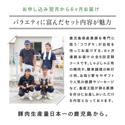 【定期便 全6回】黒豚のプロフェッショナル「コワダヤ」の厳選黒豚味わい尽くしコース 鹿児島 南さつま