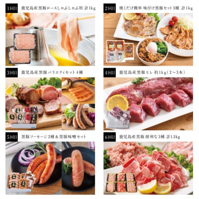 【定期便 全6回】黒豚のプロフェッショナル「コワダヤ」の厳選黒豚味わい尽くしコース 鹿児島 南さつま
