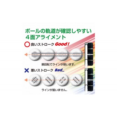 ゴルフボール トブンダ/ホワイト×グレー/4面アライメント/12球