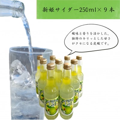 【熊野市産柑橘使用!】新姫サイダー250ml×9本入