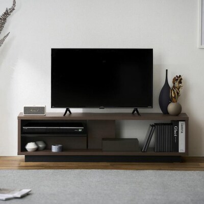 オープンテレビ台　スタンダードタイプ　OTS-120SR　ウォールナット/ブラック