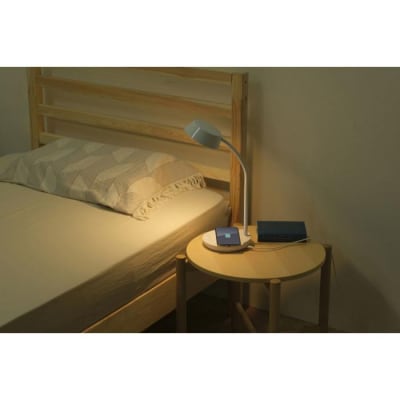 LEDデスクライトQi充電シリーズ 平置きタイプ 調光・調色　LDL-QFDL-W　ホワイト