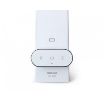 LEDデスクライトQi充電シリーズ 縦置きタイプ 調光・調色　LDL-QLDL-W　ホワイト
