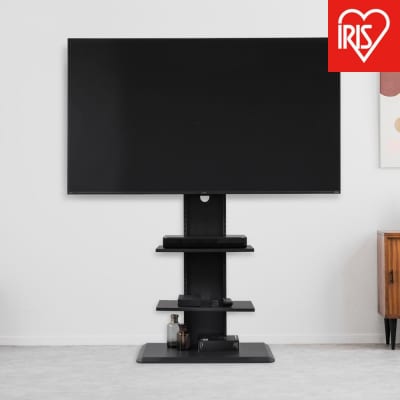 テレビ台 スタンドテレビ台 UTS-700R-BO ブラックオーク