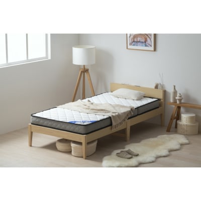 三つ折りポケットコイルマットレス 11cm PMTS11HR-3S ホワイト