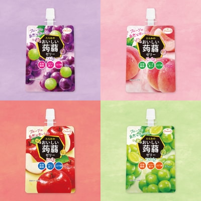 たらみおいしい蒟蒻ゼリー150g4種24個 (ピーチ/ぶどう/マスカット/りんご) [ALN007]