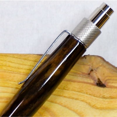 木製ボールペン　(百木ペン)　デュラクリック　黒柿