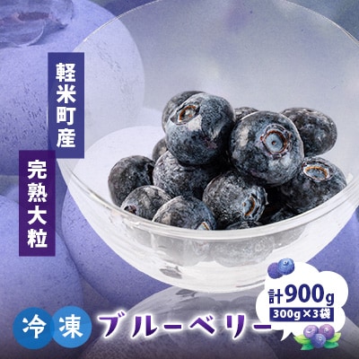 軽米町産【完熟大粒ブルーベリー】冷凍　300g×3袋(合計約900g)