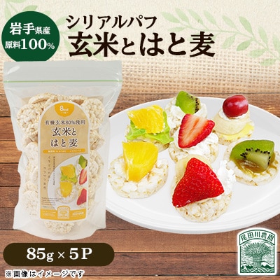 岩手県産玄米80%使用 玄米とはと麦85g(5パック)【岩手県産】雑穀 シリアル 尾田川農園