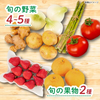 【全4回定期便】糸島産 肉 米 野菜 果物 厳選詰め合わせ Mサイズ [AOP002]