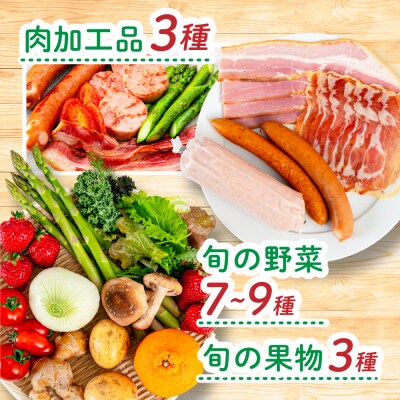 全12回定期便 糸島産 肉 米 野菜 果物 厳選詰め合わせ MINORI BOX L[AOP018]