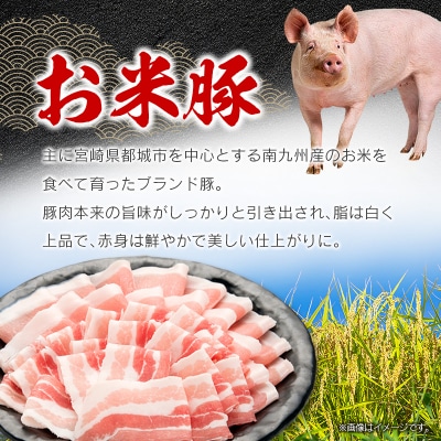 ◆宮崎県産 お米豚焼肉セット(合計1kg)