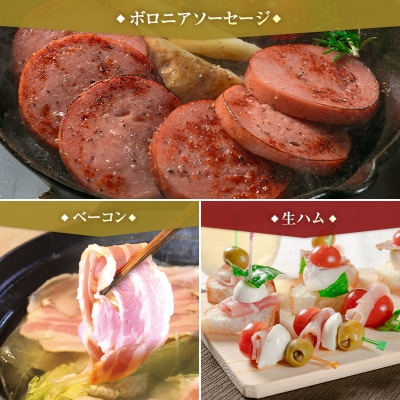 【PREMIUM PORK】 尾鈴豚 ハム ソーセージ 詰め合わせ 合計885g 6種 セット