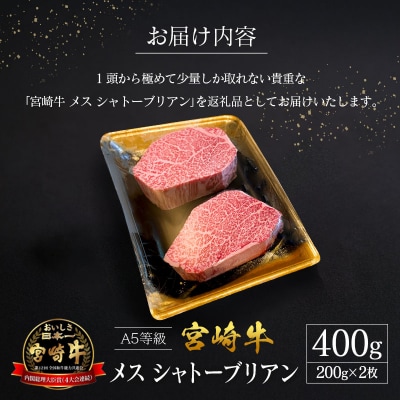 プレミアムシリーズ 宮崎県産 倉薗牧場 A5等級 宮崎牛 メス シャトーブリアン