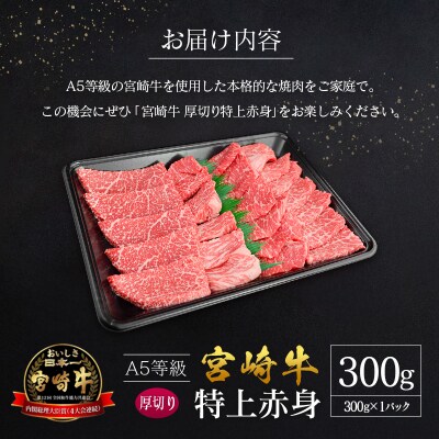 宮崎県産 倉薗牧場 A5等級 宮崎牛 特上赤身 厚切り 焼肉用 1パック