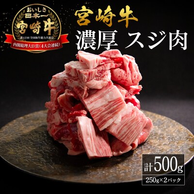 宮崎県産 倉薗牧場 宮崎牛 濃厚スジ肉 約500g