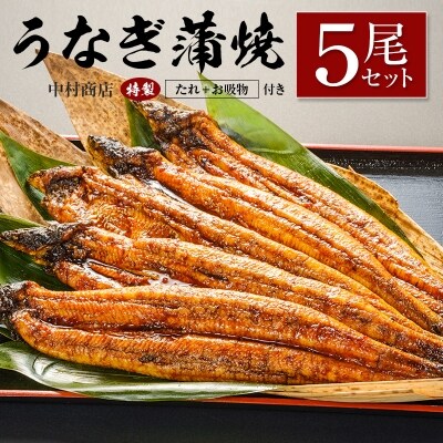 ◆中村商店 うなぎ蒲焼5尾セット 計905g以上