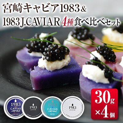 ◇宮崎キャビア1983 & 1983 J.CAVIAR 30g×4種食べ比べセット