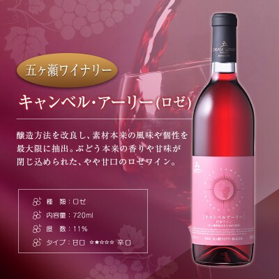 「宮崎県産ワイン」キャンベルアーリーロゼ　3つの醸造所飲み比べ 3本セット