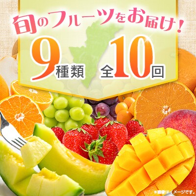 【10回定期便】南国宮崎産人気フルーツ詰め合わせ(E-1コース M500)