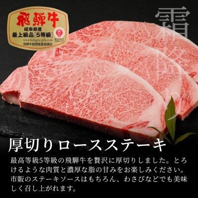 飛騨牛 最高5等級 厚切りロースステーキ 600g 300g×2枚 ステーキ 養老ミート