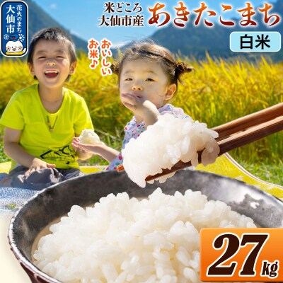米 あきたこまち【白米】令和7年産  27kg(27kg×1袋)|22_ssn-062701h