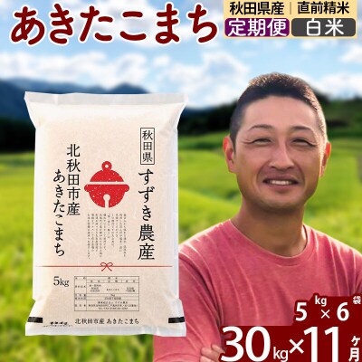 令和7年産《定期便11ヶ月》秋田県産あきたこまち 30kg 白米|szap-11011