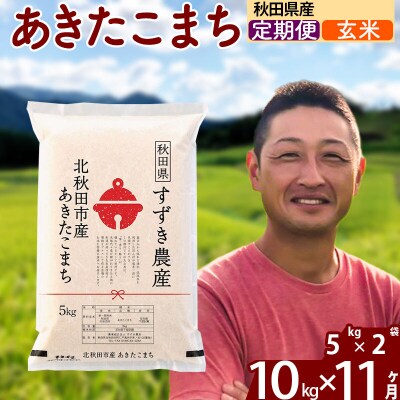 令和7年産《定期便11ヶ月》秋田県産 あきたこまち 10kg 玄米|szap-20611