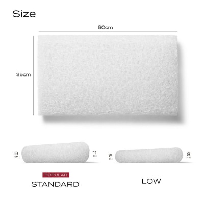 ブレインスリープ ピロー LOW ( 9グラデーション )+ カバー クラウドホワイト