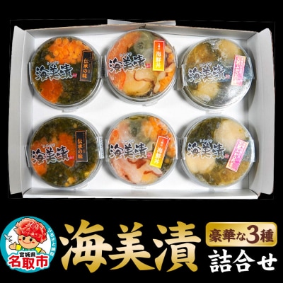 海美漬 豪華な 3種 詰合せ (6食分)ズワイガニ フカヒレ めかぶ|21_kis-010101