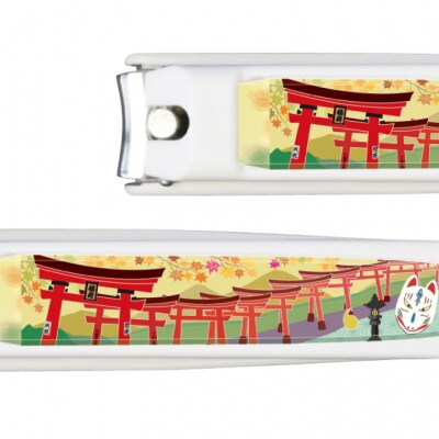 和製爪切り 景観【鳥居】(VN2-83K-TI) カバー付き