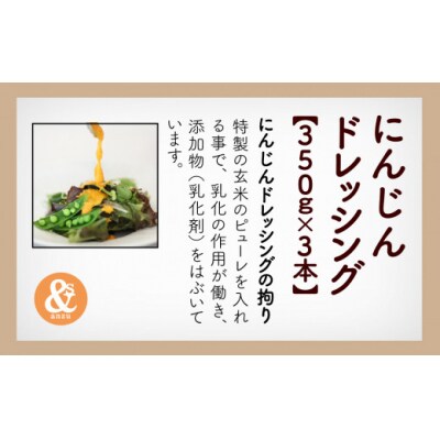 サラダ 野菜 調味料 人参 にんじんドレッシング 3本とマイクログリーン 2袋