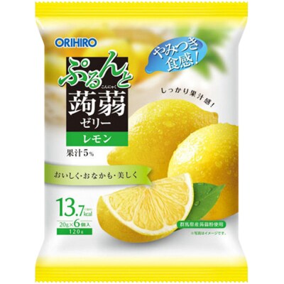 オリヒロ ぷるんと蒟蒻ゼリー パウチ ＜シチリアレモン＞ 1ケース(24袋入) F20E-454