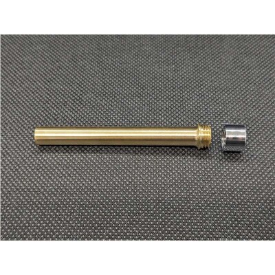 試験でも安心真鍮シャープペン芯入れ バフ研磨のクロームメッキ仕上げ キャップ付き F21E-283