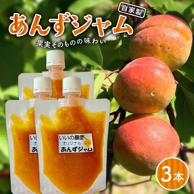 妙義山の麓 自家製あんずジャム、3本セット F21E-424