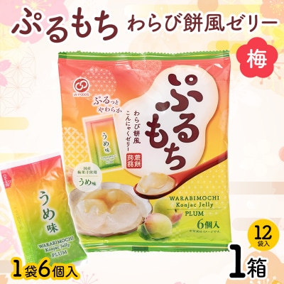 【夏季限定】 ぷるもちわらび餅風ゼリー 梅 (20g×6個×12袋入×1箱) F21E-549