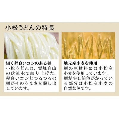 小松うどん (生麺 温用だし付 8人前) 小松名物 うどん グルメ