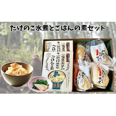 加賀たけのこ水煮 大麦みそ入り たけのこごはんの素(2合炊き用)セット 野菜 具材