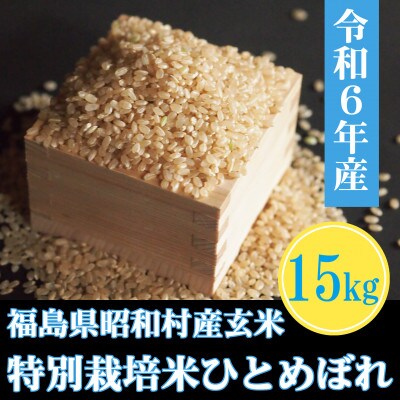 特別栽培米　奥会津昭和村産　ひとめぼれ　玄米15kg