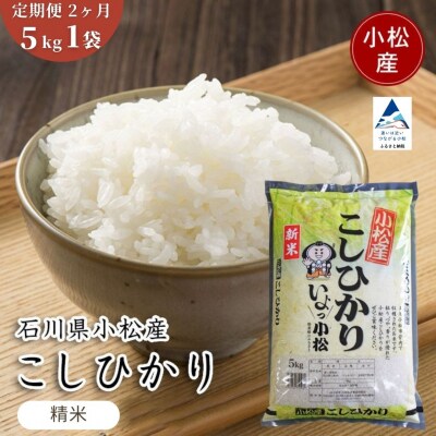 【先行予約】【定期便】 令和8年産 小松市産 こしひかり 精米 5kg×2ヶ月(毎月)