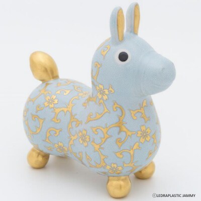 【RODY×九谷焼】九谷焼ロディ「白粒盛金桜花唐草文(ブルー)」仲田錦玉
