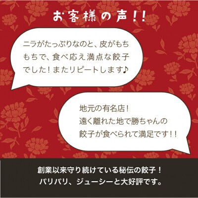 【名店の味!】餃子菜館 勝ちゃん 餃子 (8人前)冷凍ぎょうざ