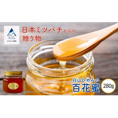 《石川県小松市産》 純粋日本はちみつ 白山ひめみつ 280g