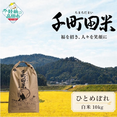 先行受付 令和8年産 ひとめぼれ 白米 10kg 千町田米 布袋様 パッケージ 米 お米 ライス