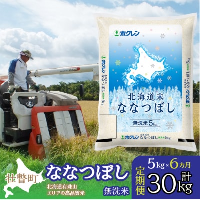 【令和7年産】【6ヶ月定期配送】(無洗米5kg)ホクレン北海道ななつぼし SBTD117